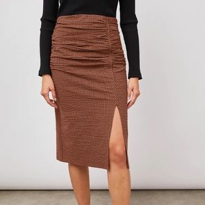 Rails Luci Skirt in Russet Gingham Print